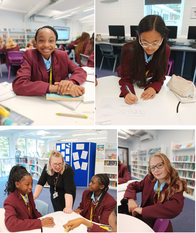 Several images of students in a library

Description automatically generated