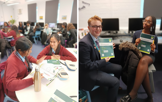 A collage of people sitting at a table

Description automatically generated