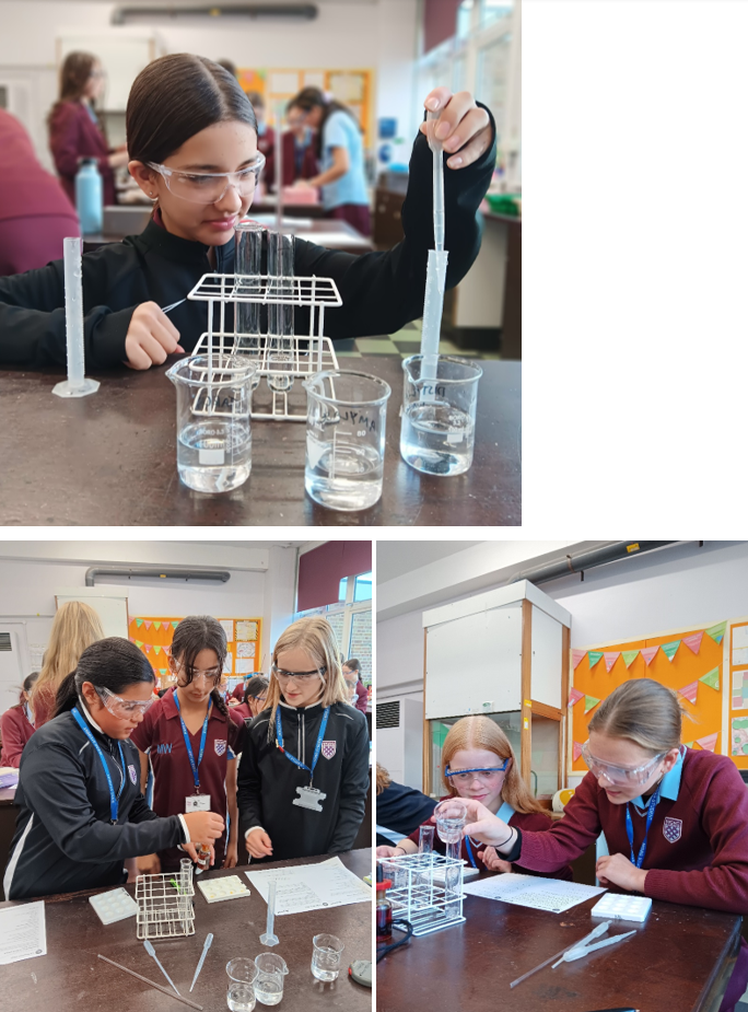 A collage of a child using a pipette to make a test

Description automatically generated